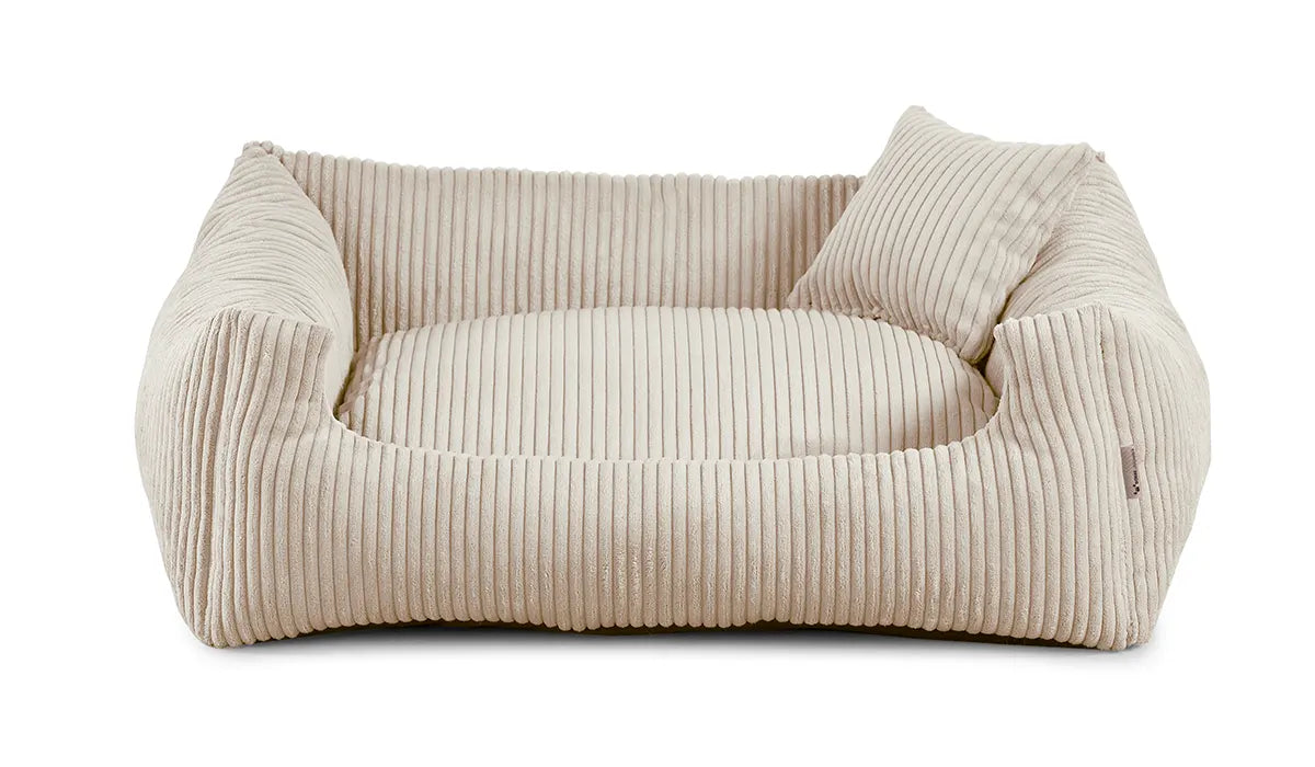 legowisko dla psa soft stripe beżowe