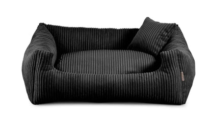 legowisko dla psa soft stripe czarne