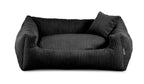 legowisko dla psa soft stripe czarne