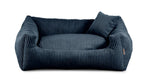 legowisko dla psa soft stripe granatowe