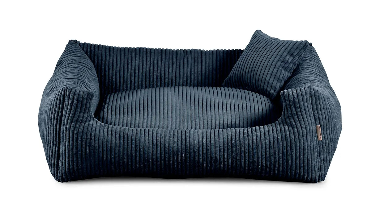 legowisko dla psa soft stripe granatowe