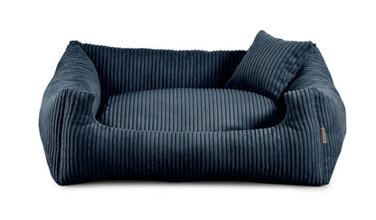 legowisko dla psa soft stripe granatowe