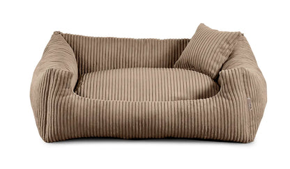 legowisko dla psa soft stripe jasnobrązowe