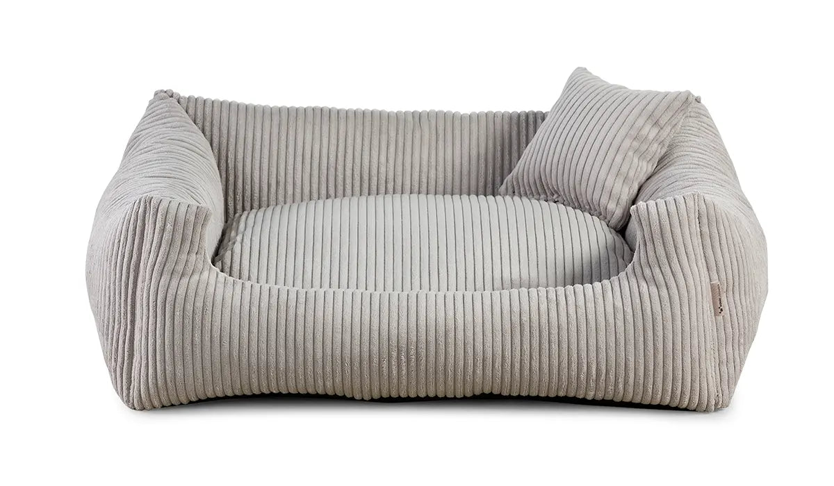 legowisko dla psa soft stripe jasnoszare